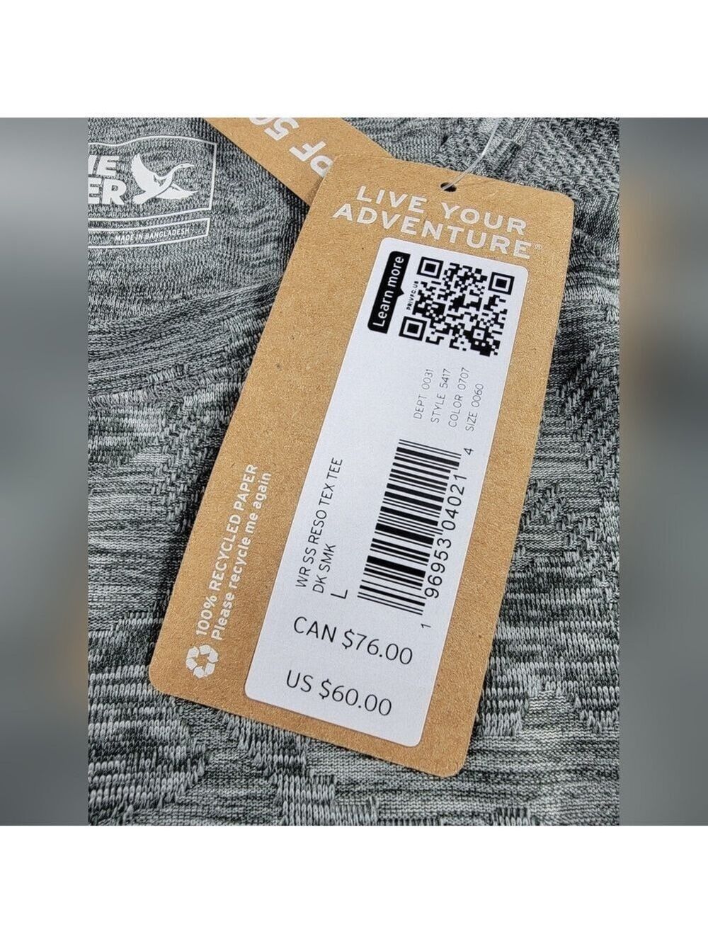 NWT Eddie Bauer Resolution Stretch Tee Women's Large Performance Shirt Top NEW - Picture 4 of 11